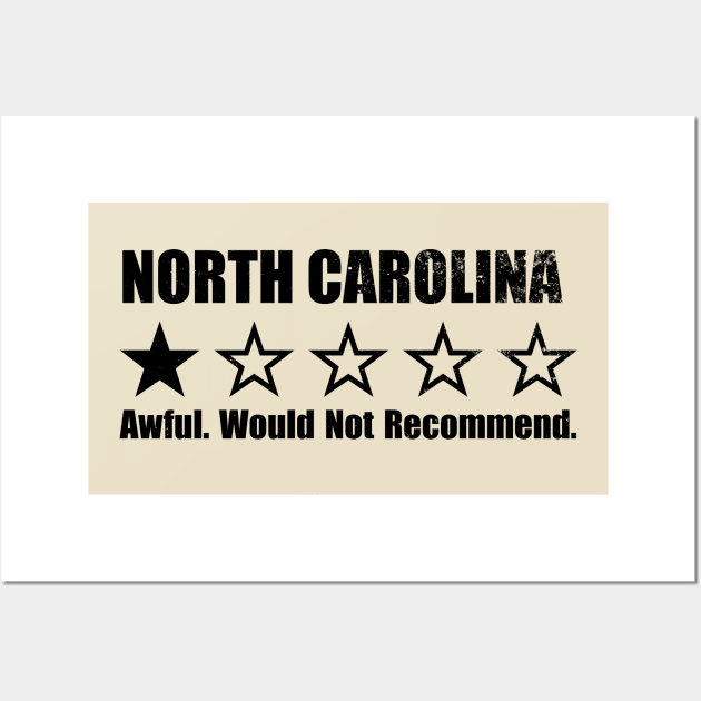 North Carolina One Star Review Wall Art by Rad Love